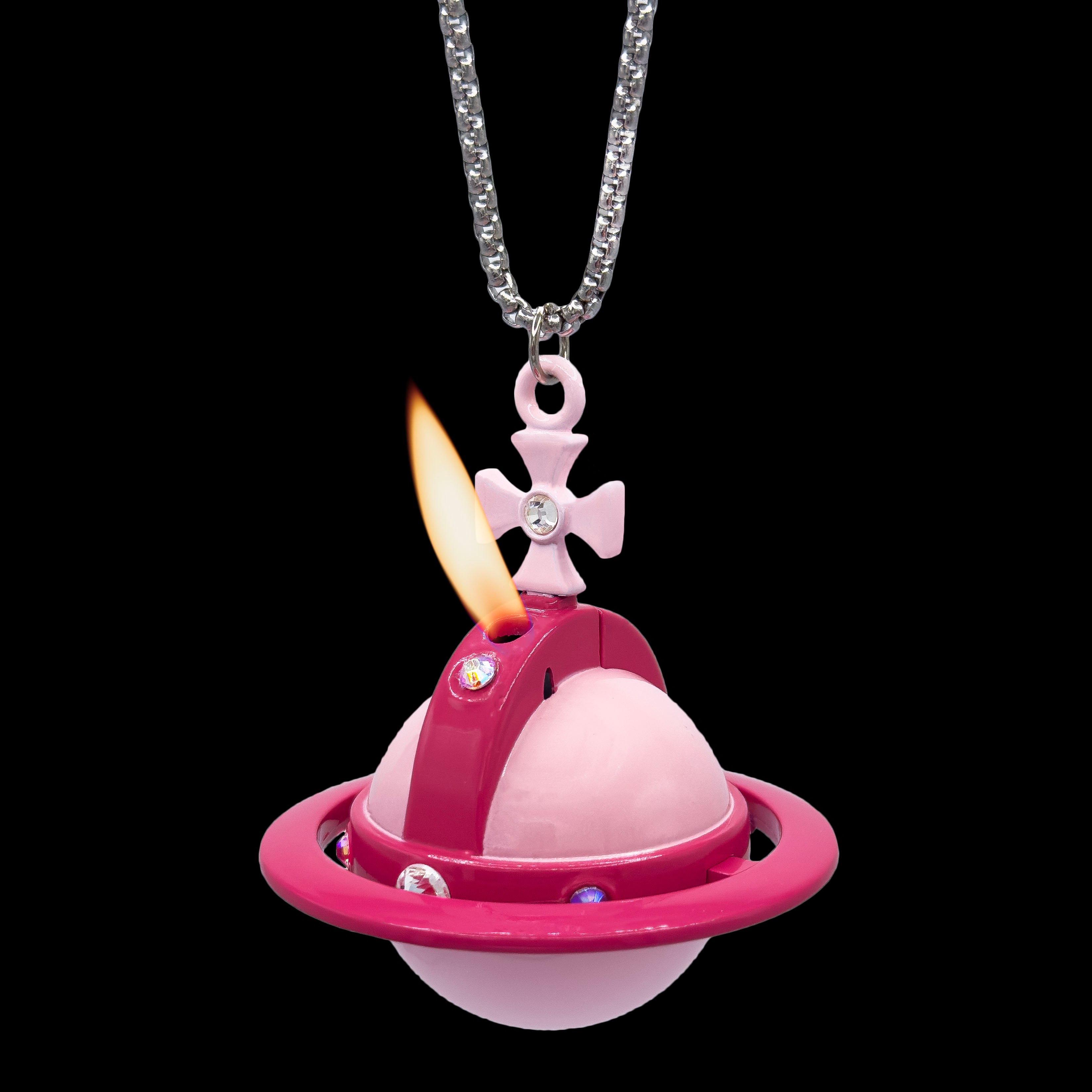 NANA Orb Lighter Necklace Pink