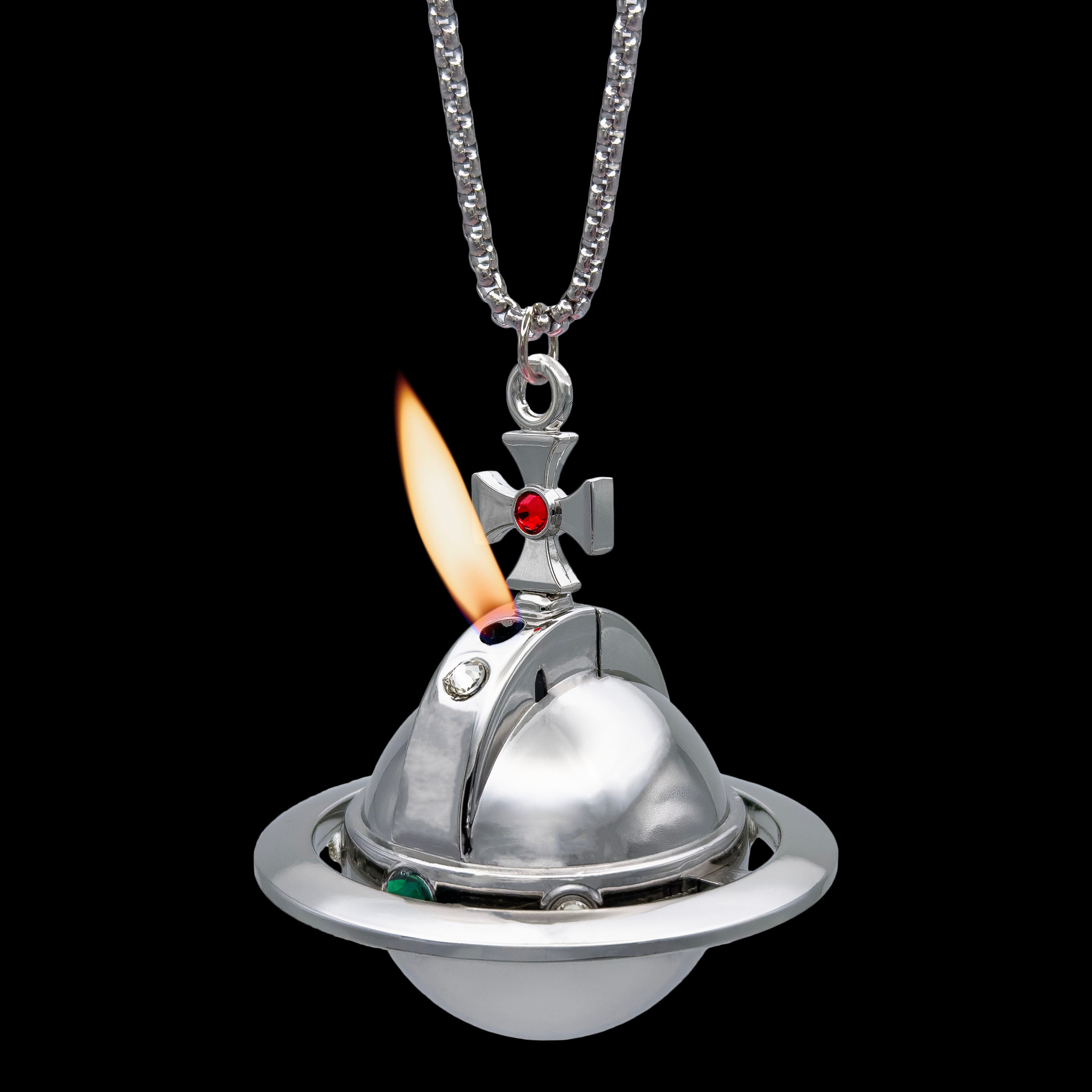 NANA Orb Lighter Necklace Silver